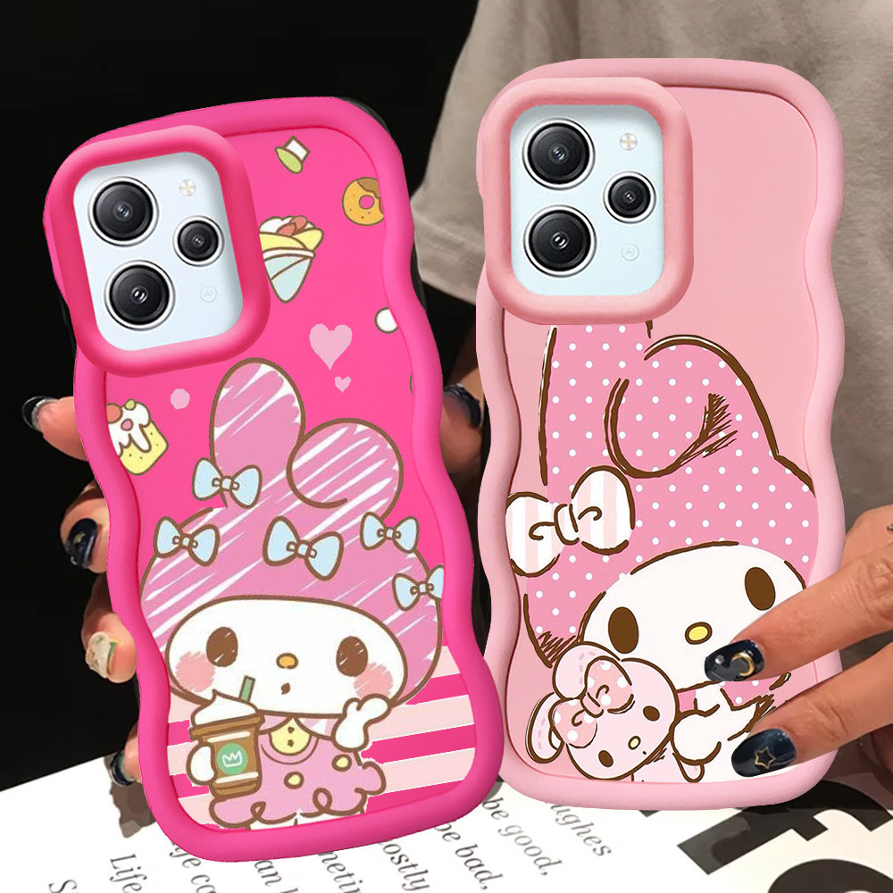 KL31 Melody Casing untuk Xiaomi Redmi Note 12 12s Pro Case Merah Muda