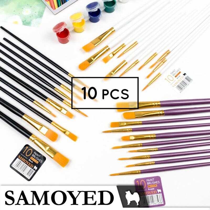 

Kuas Lukis Cat Air Akrilik Minyak Nilon Watercolour Acrylic Oil Paint Nylon Round Flat Filbert Painting / Artist Brush