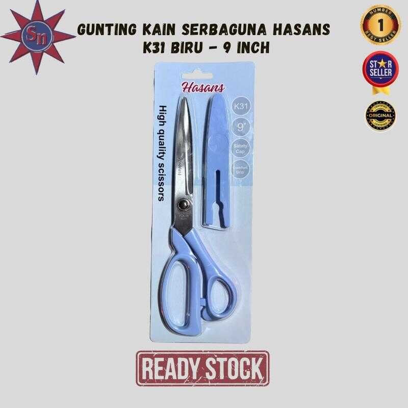 

Gunting Kain Serbaguna Hasans K31 Biru - 9 Inch – Tam, Kuat & Tahan Lama