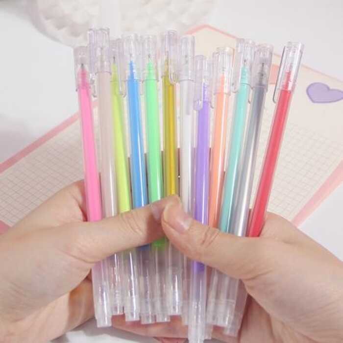 

BISA COD S5803 Pulpen Gel Warna Warni Polos / Pena Stabilo Alat Tulis Sekolah Kantor Plastik Stationery
