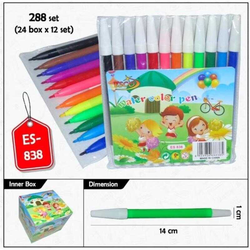 

Spidol 1 set 12 Warna Color Pen 838