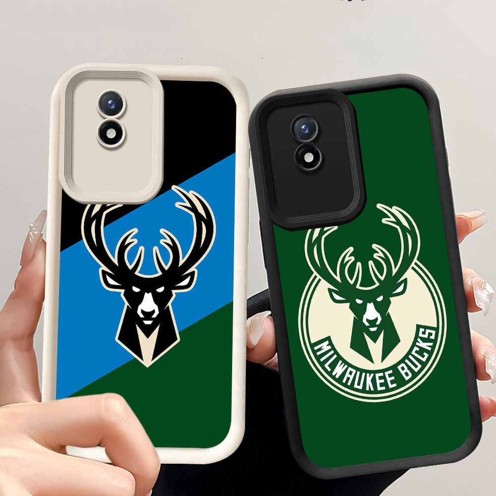 Lembut Casing untuk VIVO V30 V30E Y02a Y02t Y02 Pro 5G Kasus CF38 Milwaukee Bucks