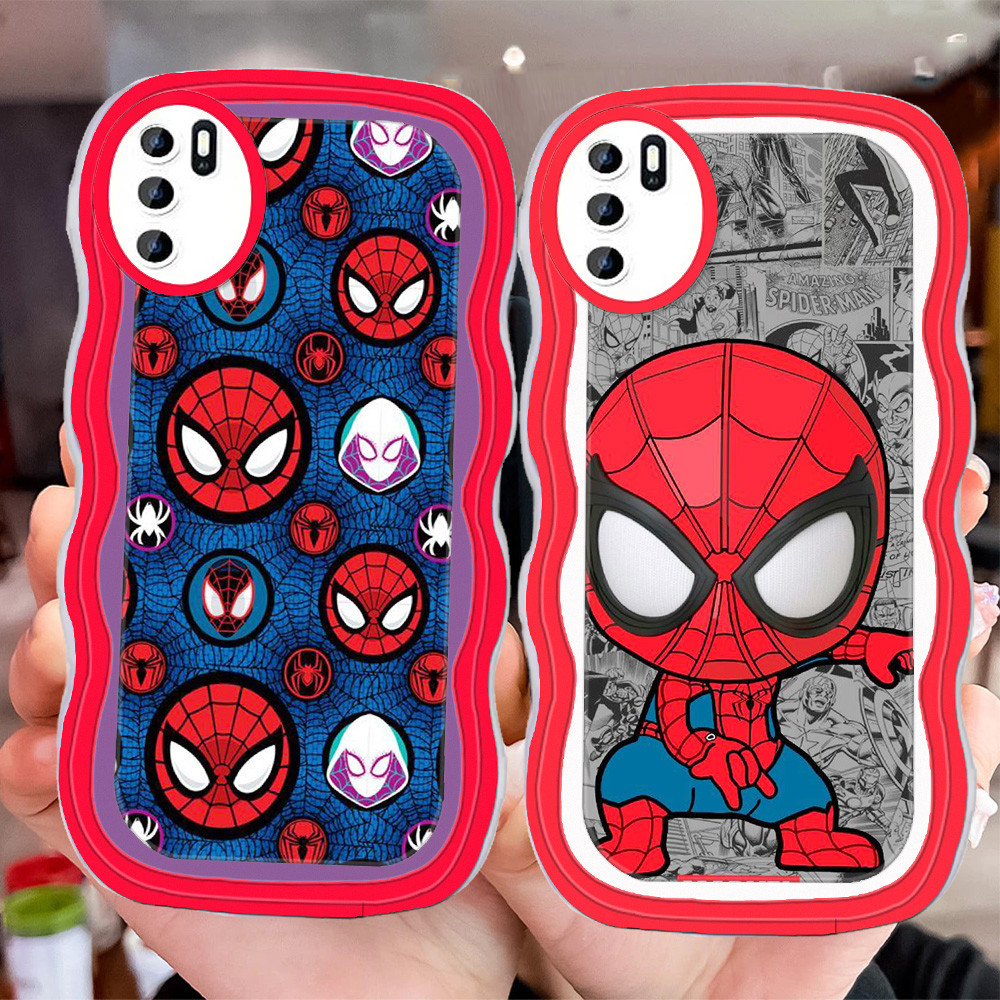 D-78 Spiderman Transparan Casing untuk OPPO A54 A16s A54s A55 A16 5G Case