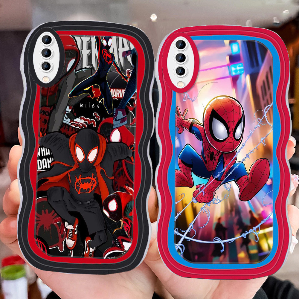 D-78 Spiderman Transparan Casing untuk Samsung A30S A50 A02S A7 A02 A30 A50S M02 Case