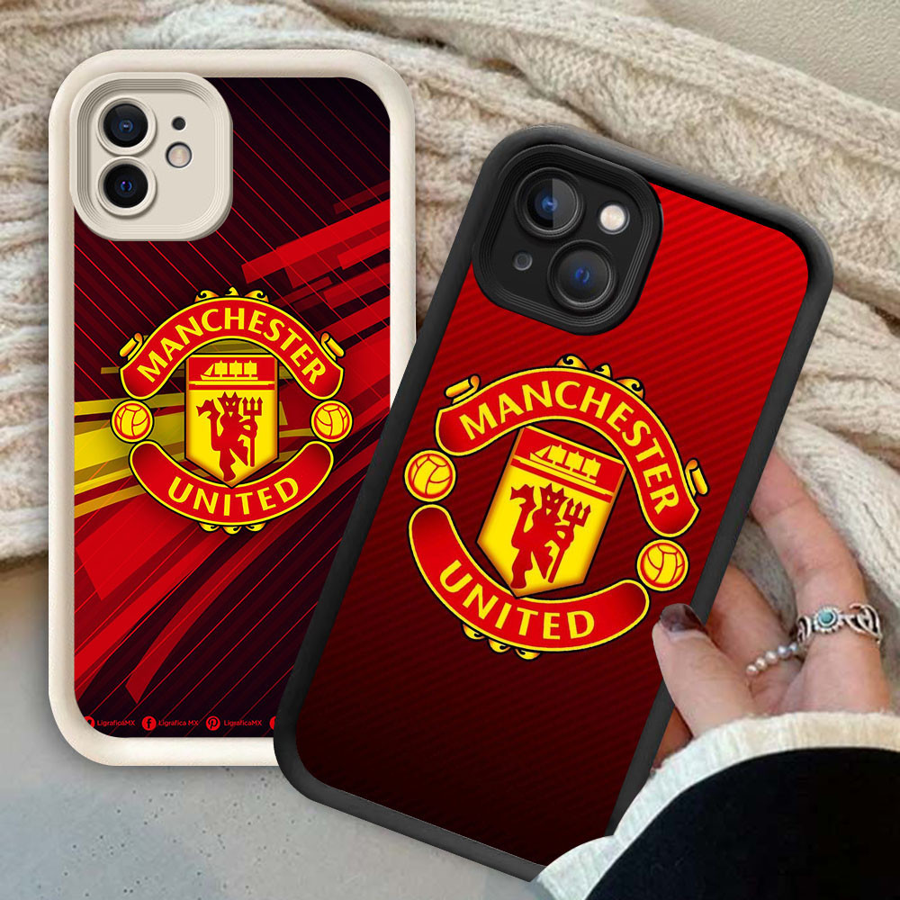 YS-10 Manchester United Soft Silicone Casing untuk iPhone 11 12 Mini 13 Pro Max