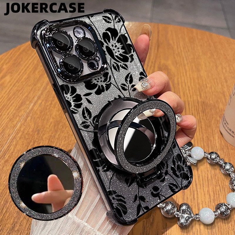 Glitter Card Case HP Samsung A03 A04 A05 A06 Cermin Bracket Stand Samsung Case Silikon Casing Samsun