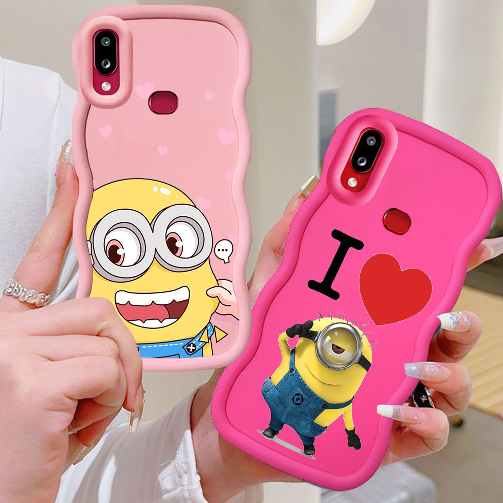 KL37 minions Casing untuk Samsung A21S M10S M20S M01S A10S A20 Case Merah Muda