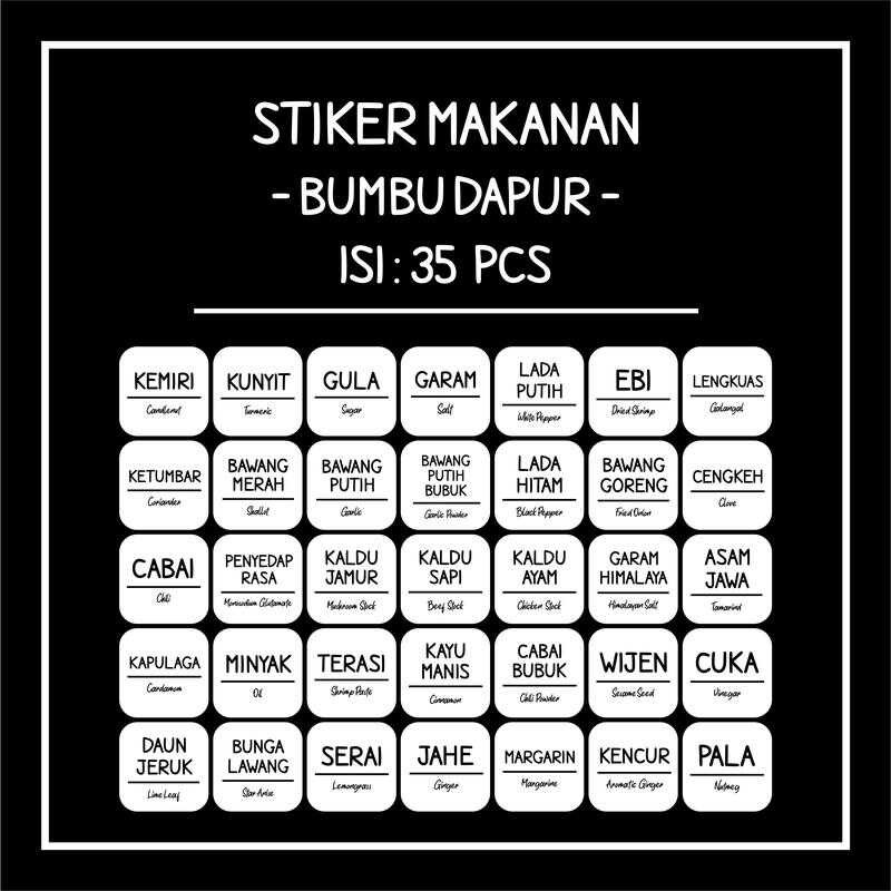 

Stiker Dapur / Label Nama Bumbu Package - Anti Air