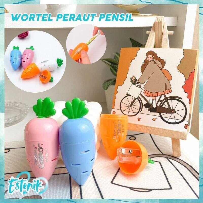 

ESTENIK` COD Peraut Motif Wortel Rautan Karakter Tikus Lucu Pencil Shaperner Alat Tulis Sekolah Serutan Pensil Anak