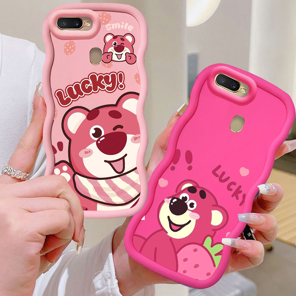 KL34 Lotso Casing untuk OPPO F9 Pro A12S A5S A7 A11K A12 Case Merah Muda