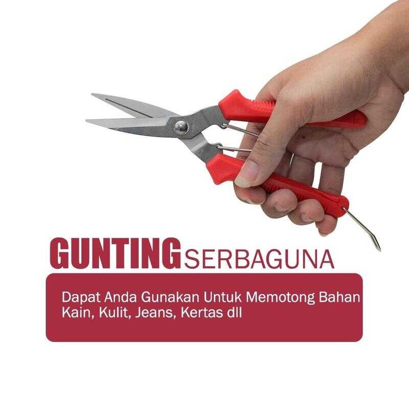 

Gunting Serbaguna Potong Bahan Kain Kulit Kertas Kawat Besi Tipis