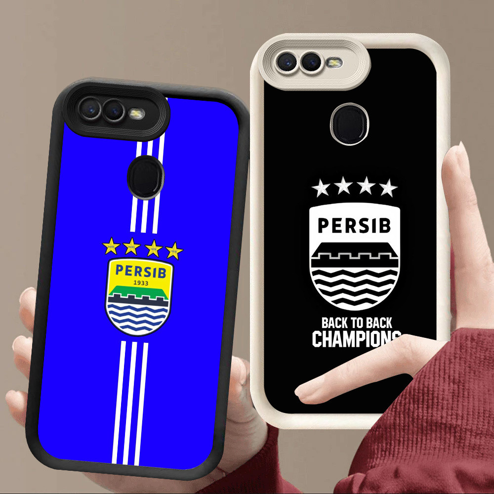 R7 Persib Casing untuk OPPO A11K A12s F5 A12 F7 A5S F9 Pro A7 Hitam dan Putih