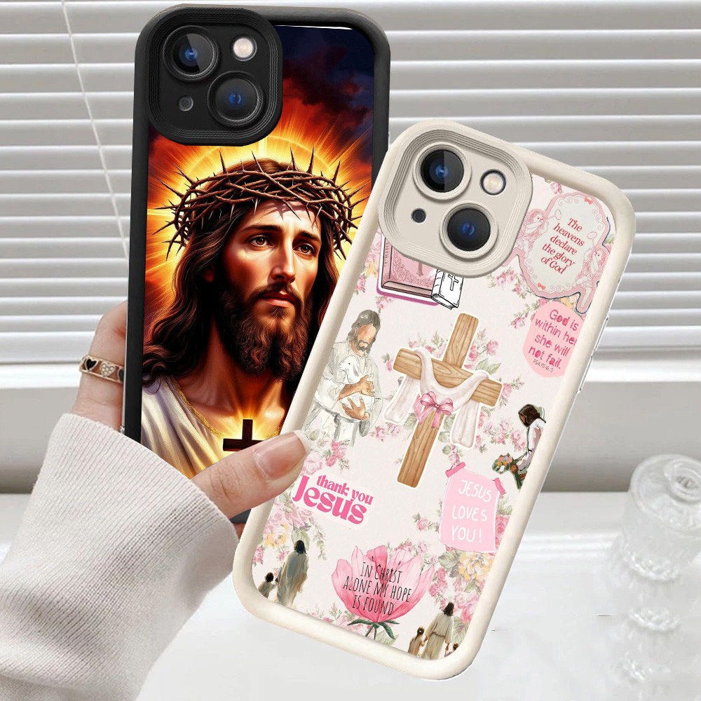 CH4 Jesus Lembut Casing untuk Tecno Spark GO2 GO1S GO 30C 2023 2024 Camon 40 12 GO1 Kasus Protektif