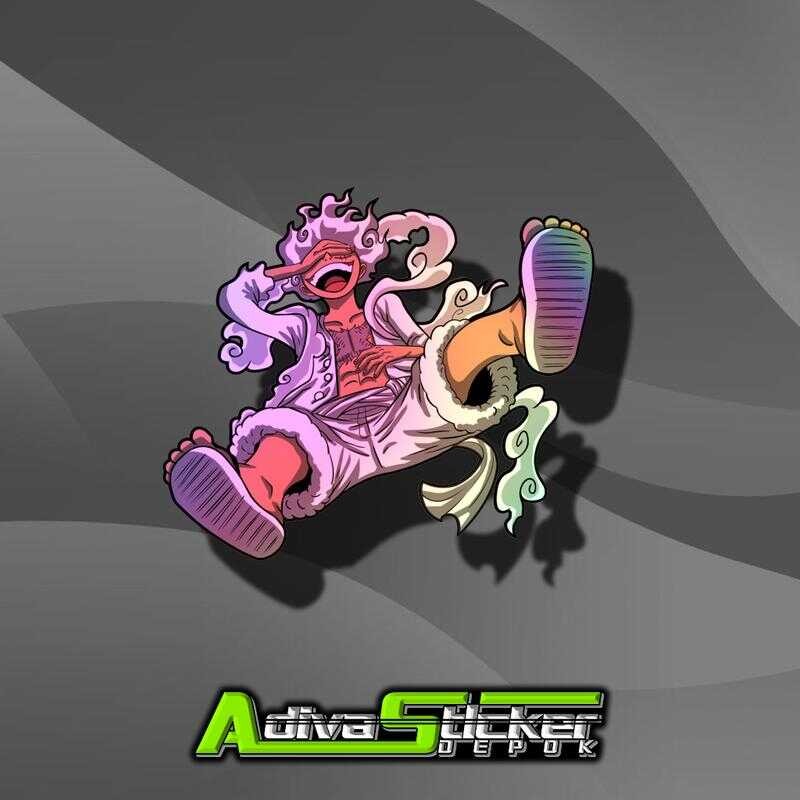 

Stiker Anime Hologram One Piece Luffy Gear 5 Ukuran 8 cm Dan 5cm Sticker case hp & Laptop