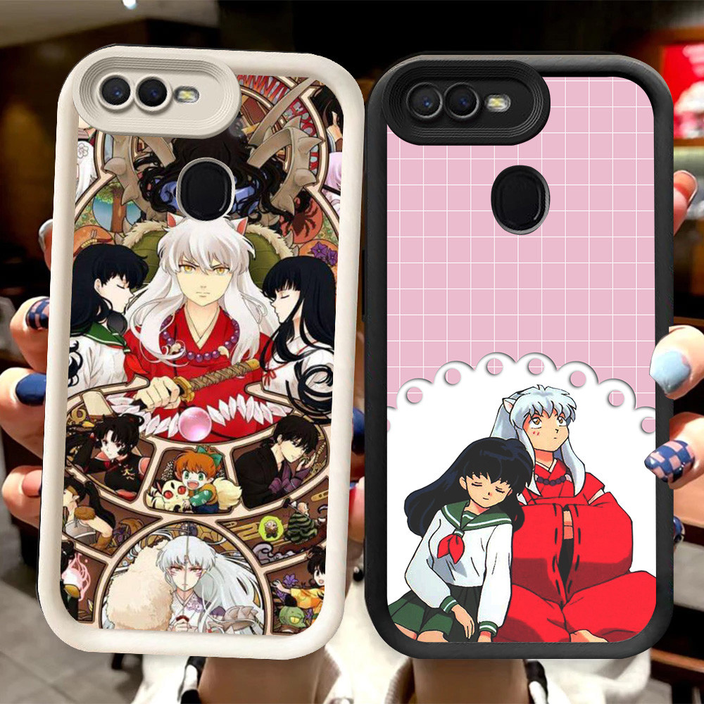 R27 Inuyasha Casing untuk OPPO A11K A12s F5 A12 F7 A5S F9 Pro A7 Hitam dan Putih