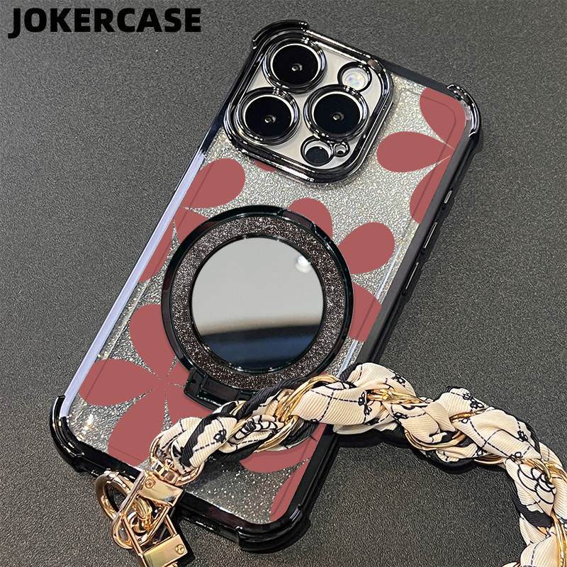 Case OPPO A12 A16 A17 A18 A38 A3s A5 A57 Glitter Card With Strap Case OPPO A7 A60 A9 2020 A95 A96 An