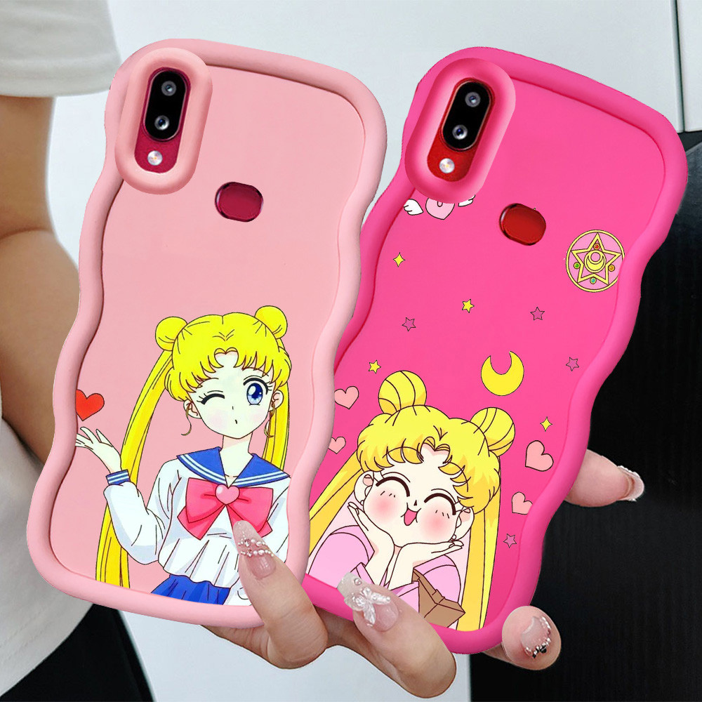 KL36 Sailor Moon Casing untuk Samsung A21S M10S M20S M01S A10S A20 Case Merah Muda