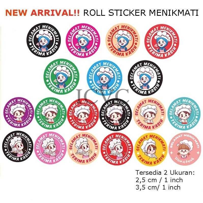 

SELAMAT MENIKMATI UNTUK 100 PCS LABEL MAKANAN READY STICKER HALAL Paper Stationery
