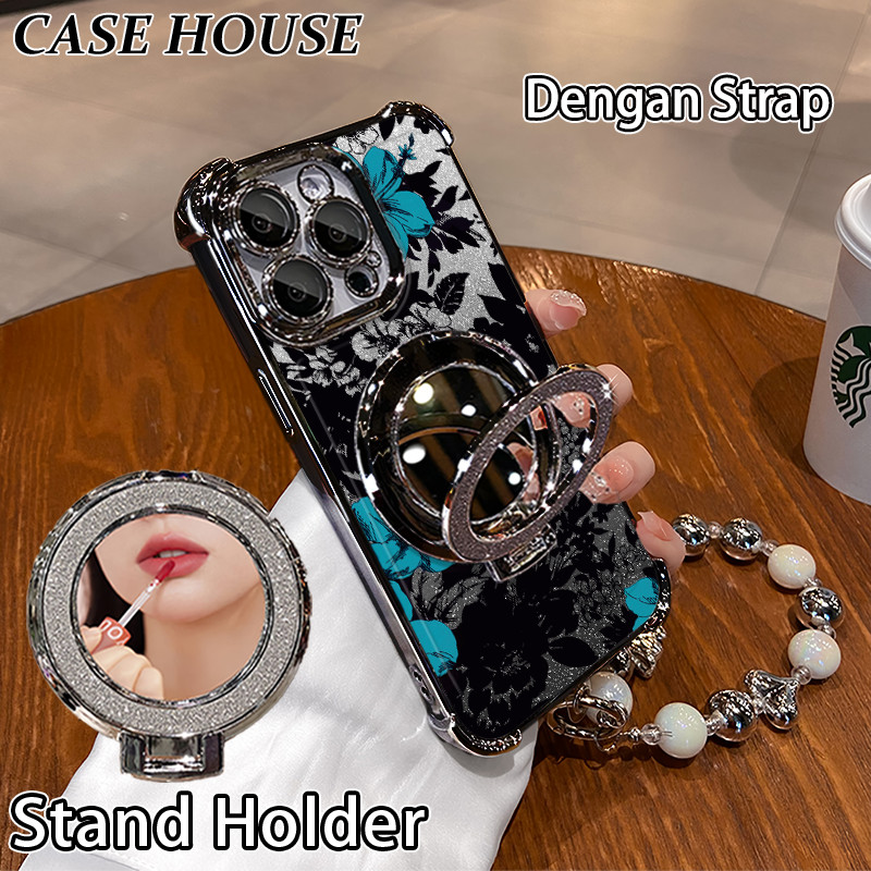 Glitter Card Case HP Samsung A03 A11 A20S A50 A52 Stand Holder Cermin Casing Samsung A04 A13LIE A23 