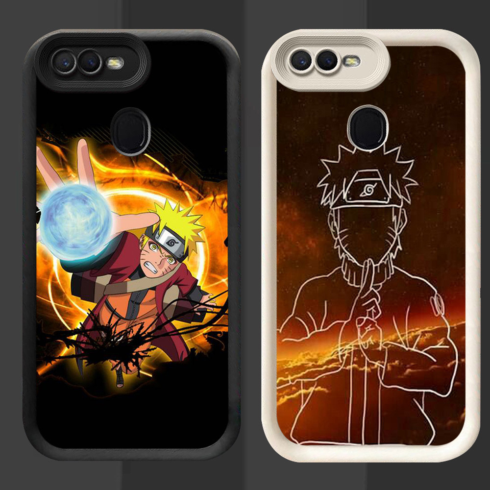 R92 Naruto Casing untuk OPPO A11K A12s F5 A12 F7 A5S F9 Pro A7 Hitam dan Putih
