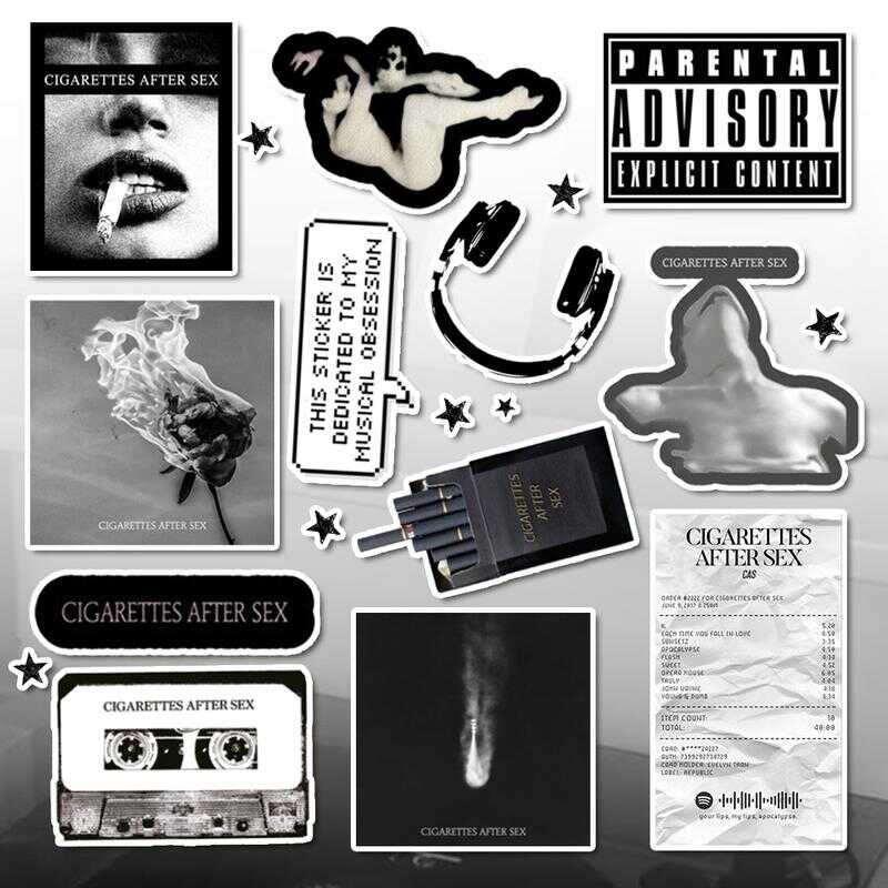 

12pcs CI**ARE*E AFTER S*X CAS Band Pack | Sticker Aesthetic HP Laptop Motor