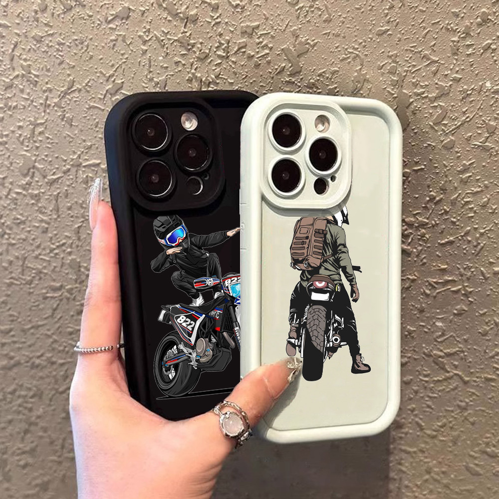 Casing Hp Untuk for iPhone XR 6 6s 7 8 Plus Ponsel Lembut Mata malaikat Silikon Penutup TPU Belakang