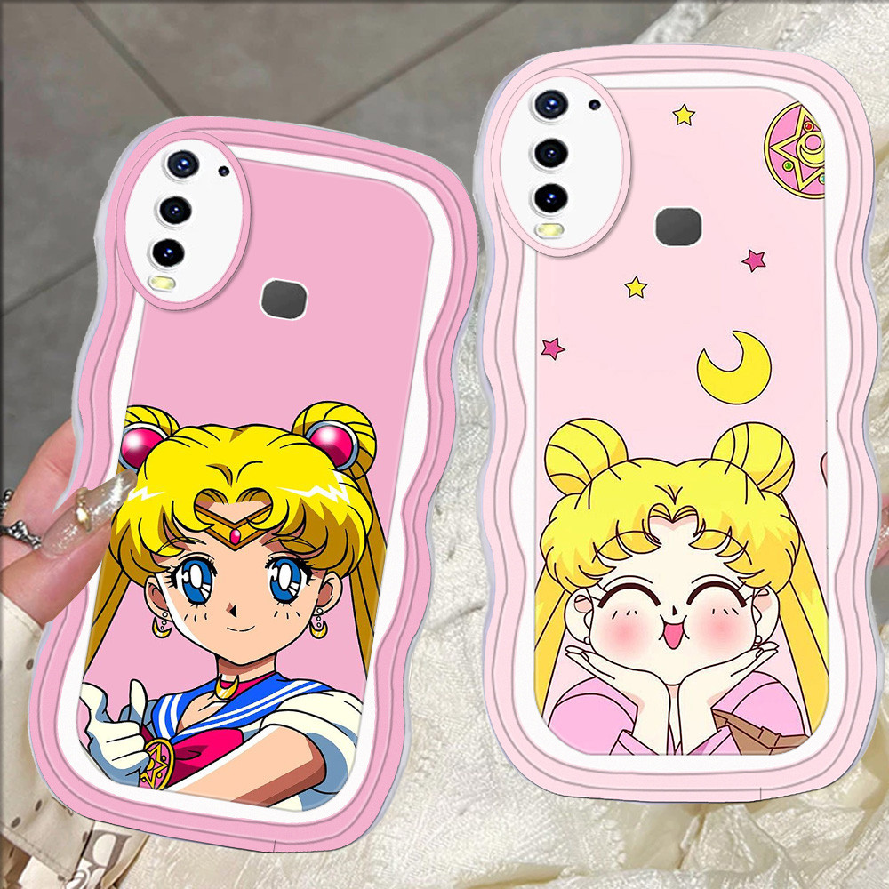 D-21 Anime Sailor Moon Transparan Casing untuk VIVO Z1 Pro Y19 Z3 Y17 Y15 Y12 Case
