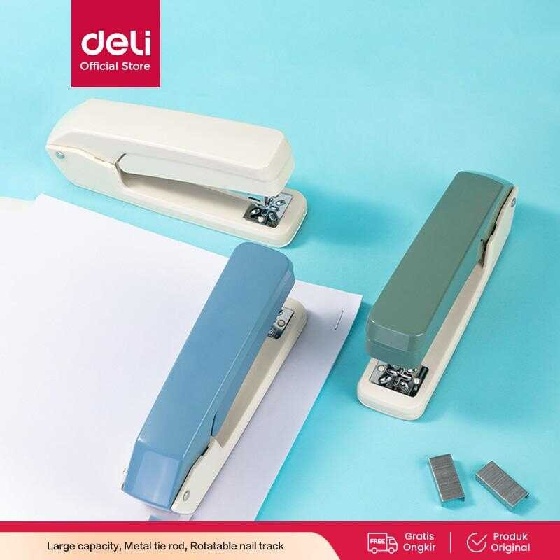 

Deli Stapler 25 Lembar, Dapat Diputar 3 Arah, Setengah Strip E0434 - Alat, Kantor Logam Stationery
