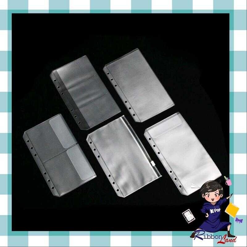 

A6 Kantong Serbaguna Zipper Ziplock Binder 6 Ring Plastik