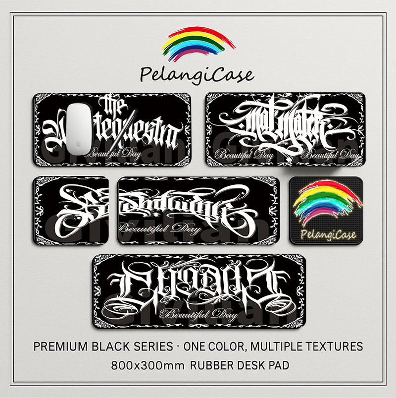 PelangiCase Besar Lebar Mousepad Custom Gaming Slip-Resistant Anime Aesthetic DeskMat