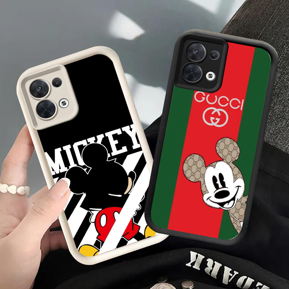 YS-13 Mickey Mouse Soft Silicone Casing untuk OPPO A5X F21 F21S K9X Reno 7 8 13F Find X5 Lite Pro