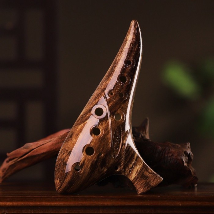 Resin kelas profesional ocarina anti-jatuh 12 lubang ocarina instrumen profesional pemula ocarina i