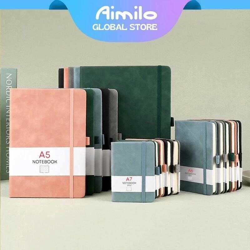 

[READY] Aimilo A5/A6/A7 Diary Aesthetic Catatan Buku Notes Kecil Notebook Tali 100 Lembar