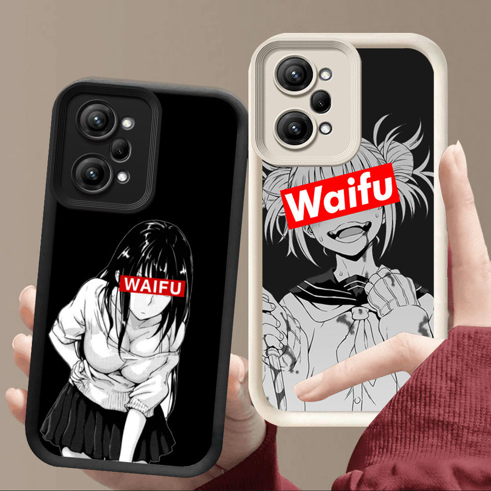 R65 Waifu Anime Girl Casing untuk Xiaomi POCO F7 C71 Redmi Note 12 Pro 5G A5 Hitam dan Putih