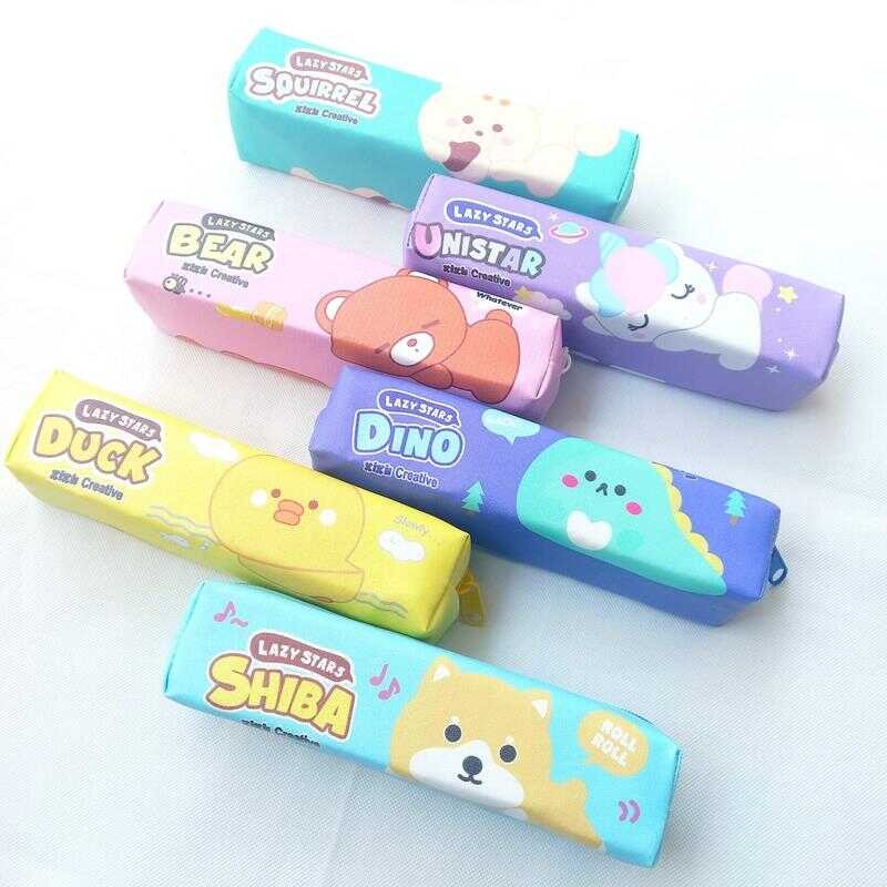 

Kotak Pensil Anak Sekolah TK SD 2D Motif Lazy Stars Lucu Stationery Kanvas Alat Tulis Mini Pencil Case Resleting
