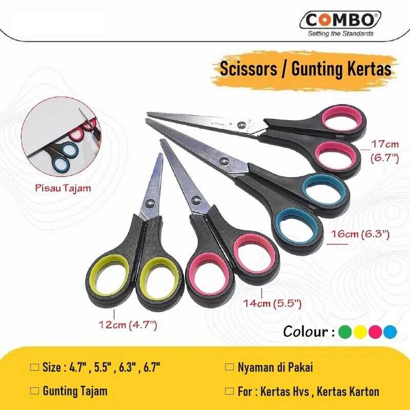 

Kertas Scissors Stainless Kecil Besar / Gunting 4, 5, 6, 7 Inch
