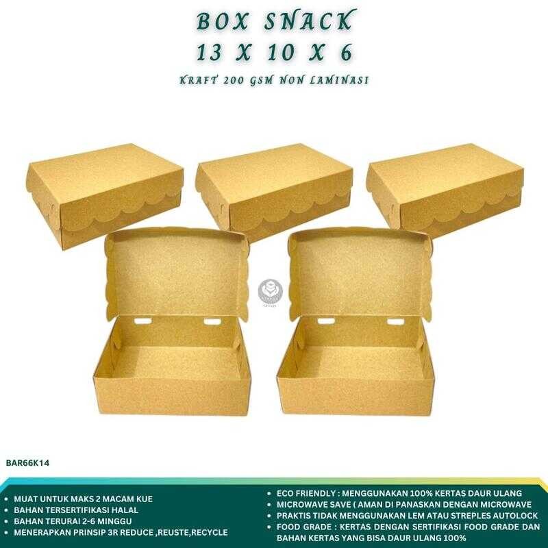 

Box Snack Dus 13x10 Bahan 200 Gsm (BAR66K14)