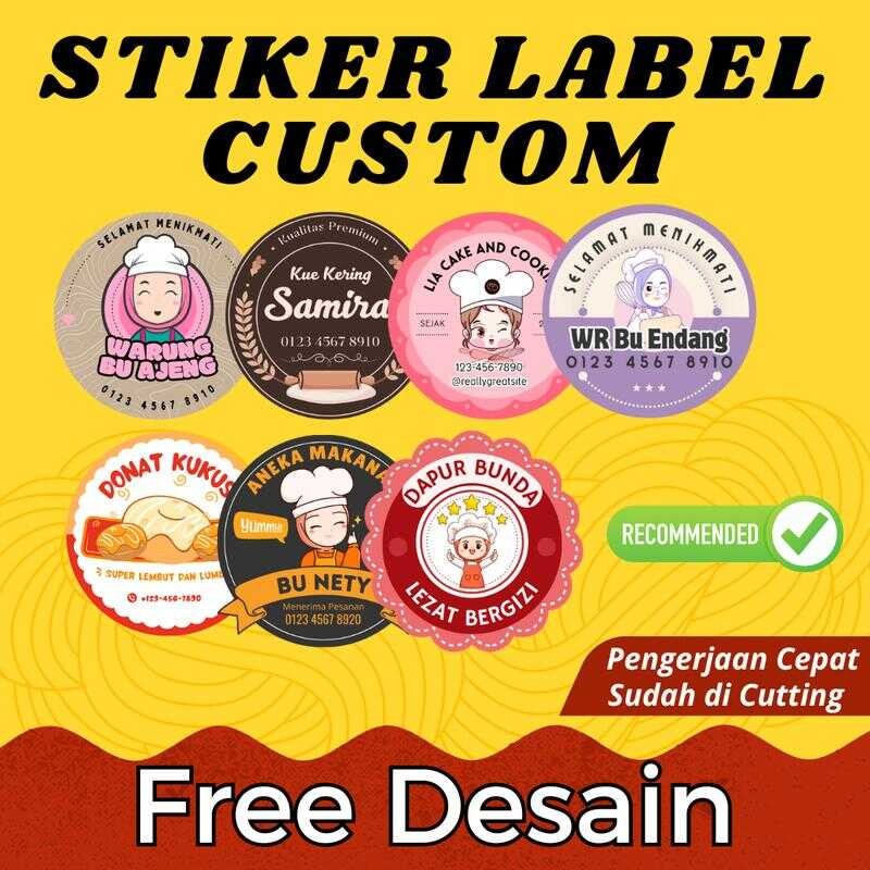 

Cetak Sticker Vynil Chromo Custom Label Kemasan A3+ untuk Toko Olshop Makanan Minuman Toples Kaleng Stiker Anti Luntur