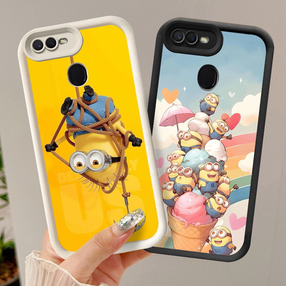 ST21 Minions Casing untuk OPPO A5S F5 A12 F9 A12s A7 F7 A11K 2018 Pro Kasus Ponsel