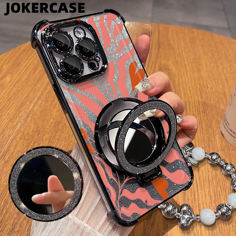 Glitter Card Case HP Samsung A03 A04 A05 A06 Cermin Bracket Stand Samsung Case Silikon Casing Samsun