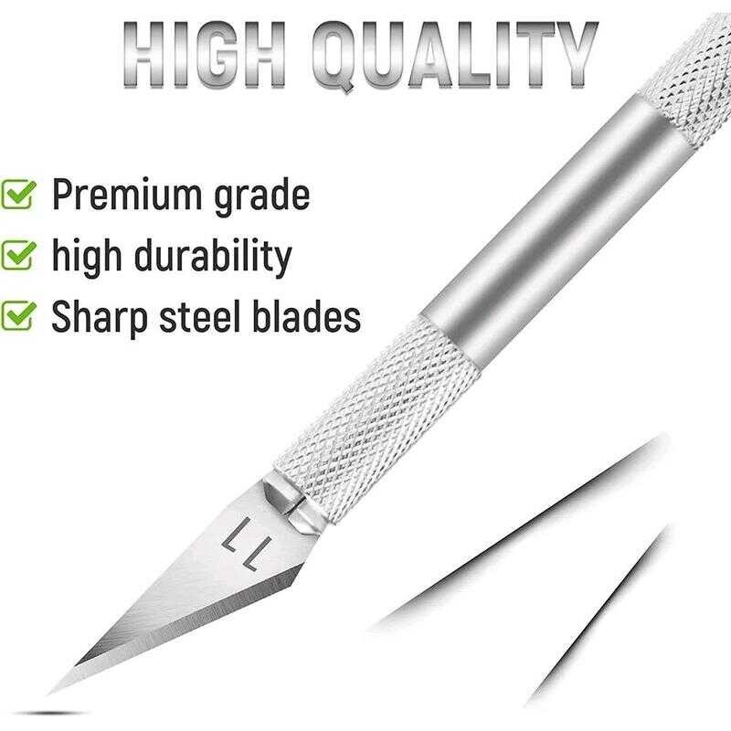 

[1 Pcs] Ukir Seni Isi 5 Cutter Hobby Crafting Art Knife Metal Handle Blade Pisau Bonsai Serbaguna