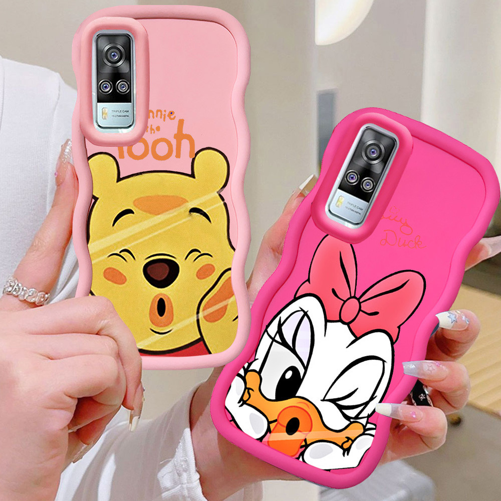 KL32 Donald Duck Pooh Casing untuk VIVO Y31 Y53s Y51 Y51a Y33 Case Merah Muda
