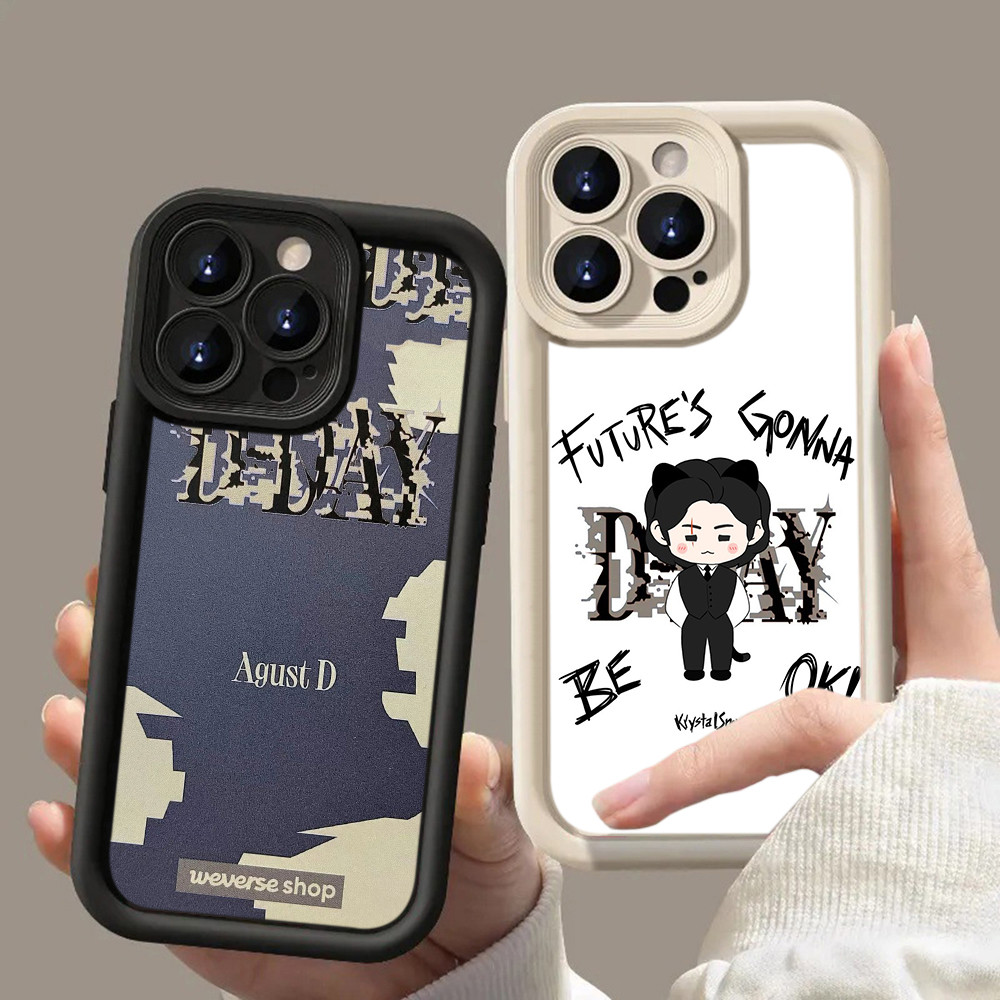 CC19 SUGA AgustD D Day untuk iPhone 17 16 15 14 13 Pro Max Casing hp Softcase Casing Ponsel Case Sil