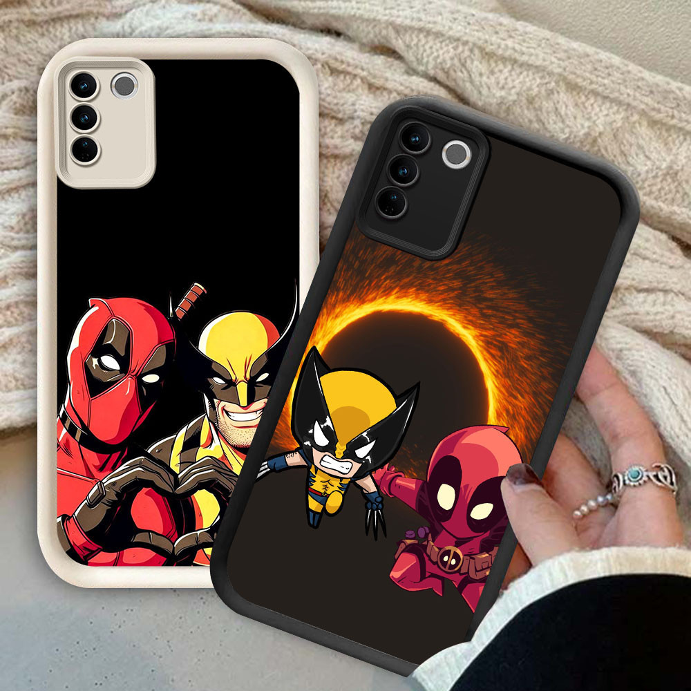 YS-32 Deadpool Soft Silicone Casing untuk VIVO V27E V27 V29 V29E Y200e Y100 Pro