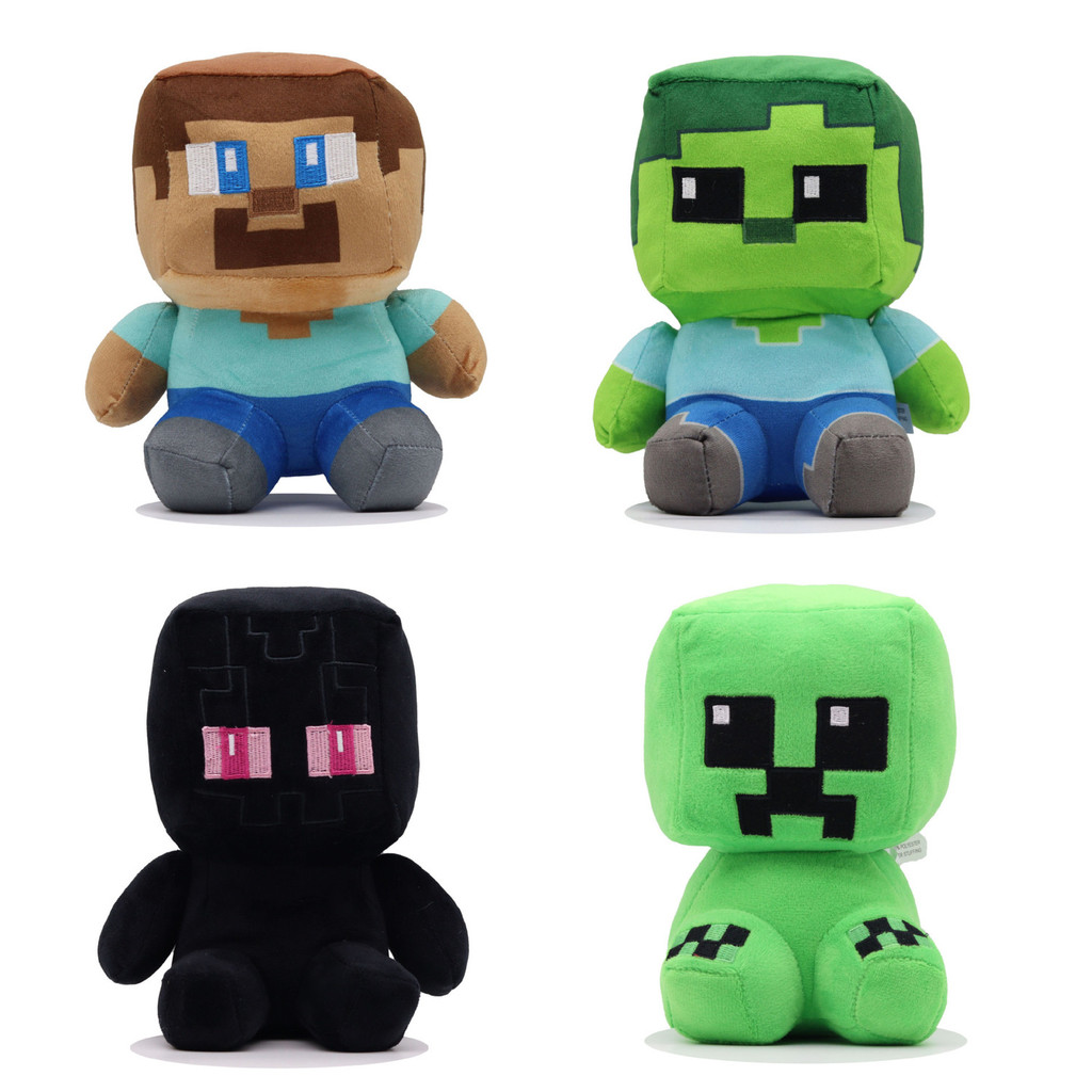 Boneka Lucu Mainan Plush Minecraft Ender Dragon Creeper Steve Boneka Mesin Cakar Import