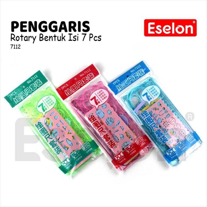 

7pcs Penggaris Rotary 7112 /Penggaris Set Bentuk /Gambar Random