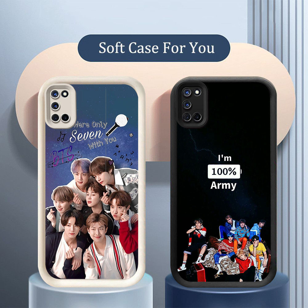 BW-4 Bangtan Forever BTS Luxury Casing untuk OPPO A92 A94 A55 F19 A74 A52 F19S A95 A72