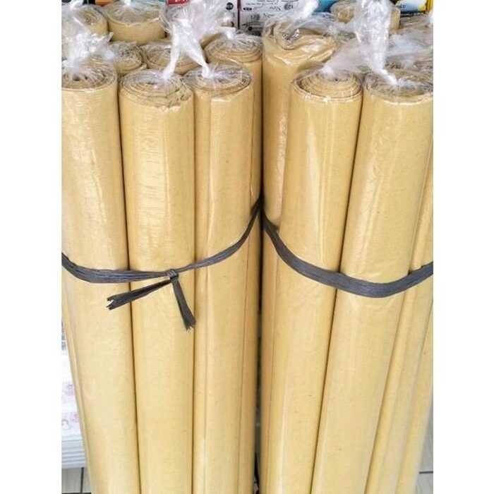 

[1 roll isi 20 lembar] payung Kraft coklat jumbo ukuran 90×120 cm - kertas bungkus kado sampul buku