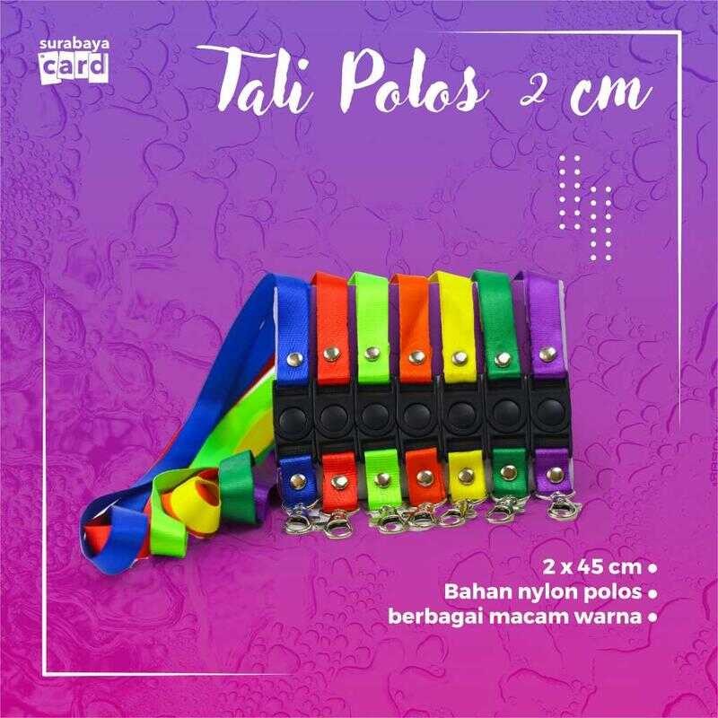 

Tali lanyard Gantungan idcard name tag Polos uk. 2 cm bahan nylon polos