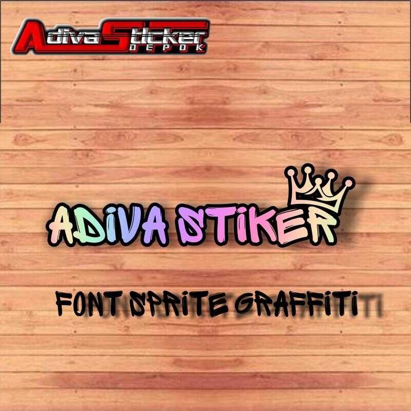 

stiker cuting custom nama suka pake mahkota